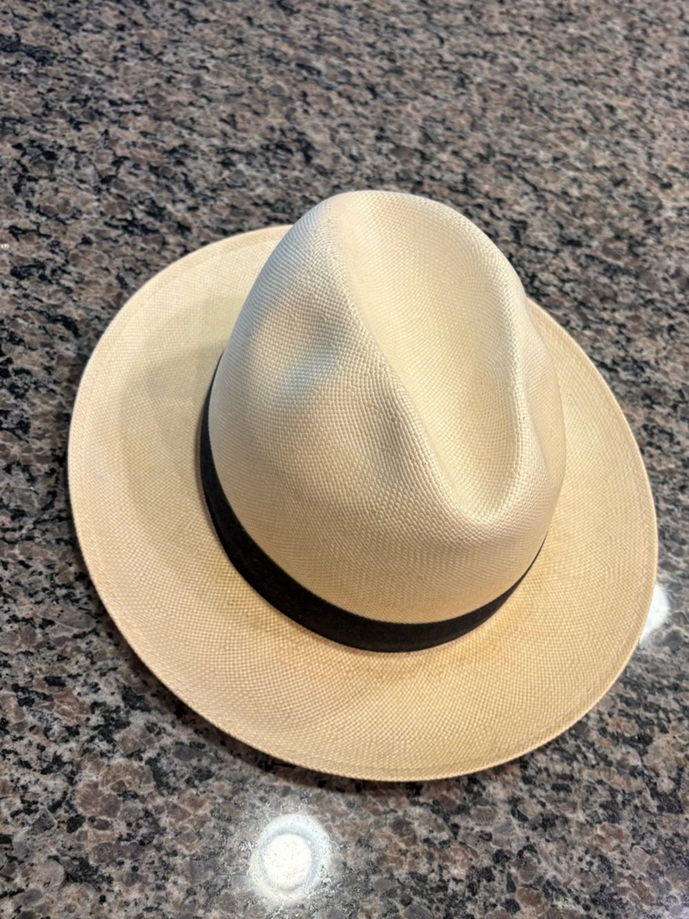 Bailey Hanson LiteStraw Fedora in Natural/Black Size Medium - Picture 3 of 8